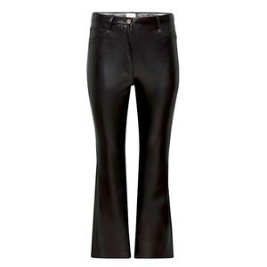 NEW Wilfred Melina Black Kick Flare Pants | Faux Leather Ankle Cropped Fit | 0